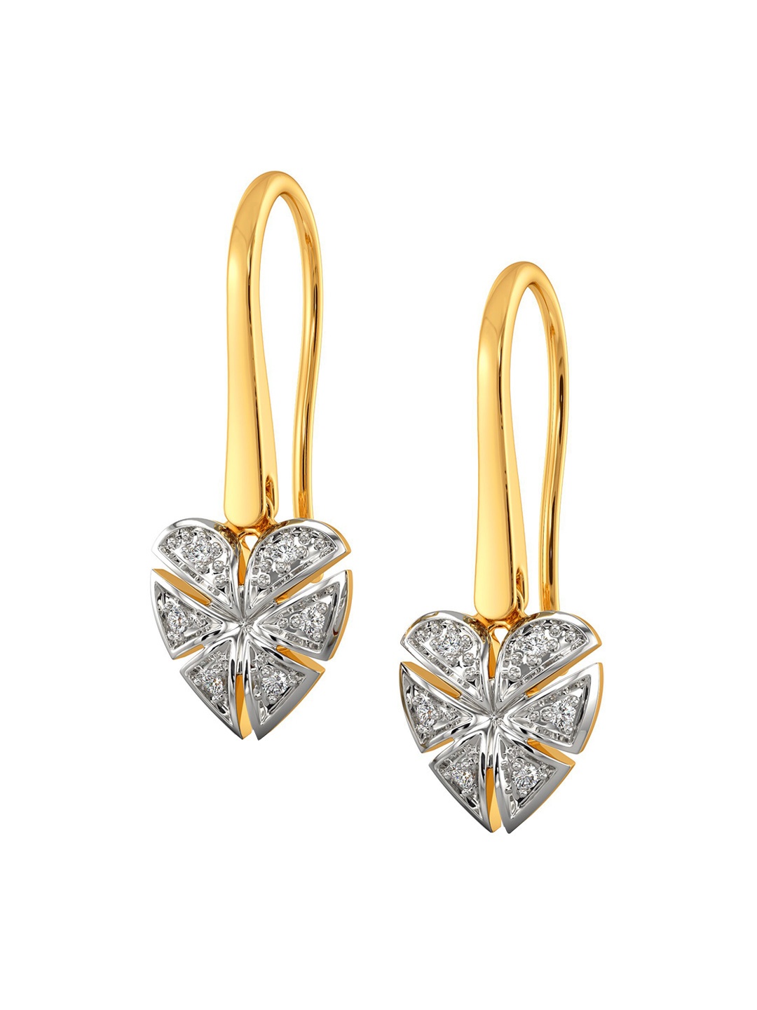 MELORRA Plaid of Hearts Diamond-Studded Rhodium-Plated 18KT Gold Drop Earrings- 3.3 gm
MELORRA Plaid of Hearts Diamond-Studded Rhodium-Plated 18KT Gold Drop Earrings- 3.3 gm