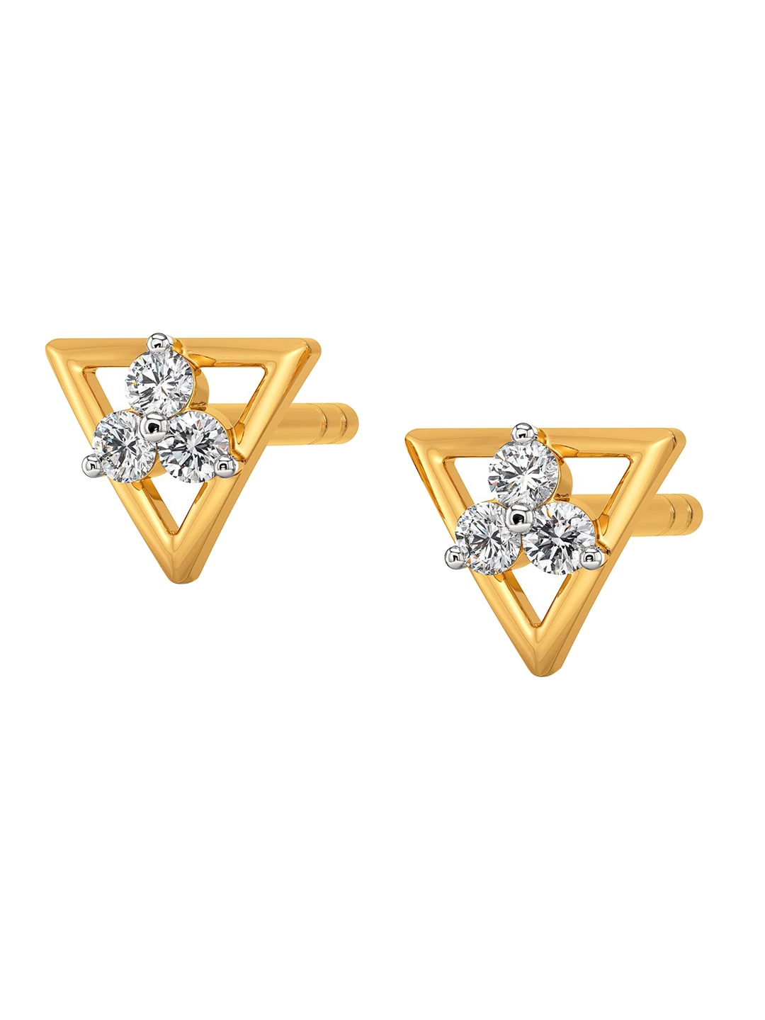 MELORRA Three to Tango Rhodium-Plated Diamond Studded 18KT Gold Stud Earrings-1.36gm
MELORRA Three to Tango Rhodium-Plated Diamond Studded 18KT Gold Stud Earrings-1.36gm