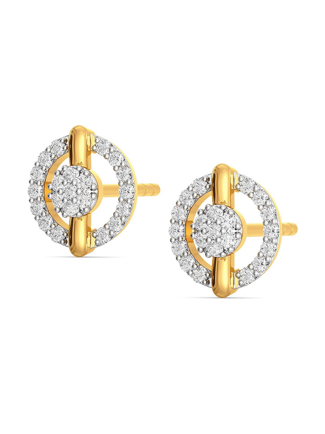 MELORRA A Beaming Bet Diamond-Studded Rhodium-Plated 18KT Gold Studs Earrings- 1.79 gm
MELORRA A Beaming Bet Diamond-Studded Rhodium-Plated 18KT Gold Studs Earrings- 1.79 gm