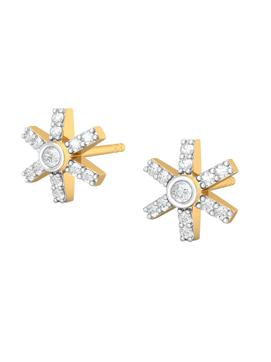 MELORRA Freewheel Fashion Diamond-Studded Rhodium-Plated 18KT Gold Studs Earrings- 1.88 gm
MELORRA Freewheel Fashion Diamond-Studded Rhodium-Plated 18KT Gold Studs Earrings- 1.88 gm