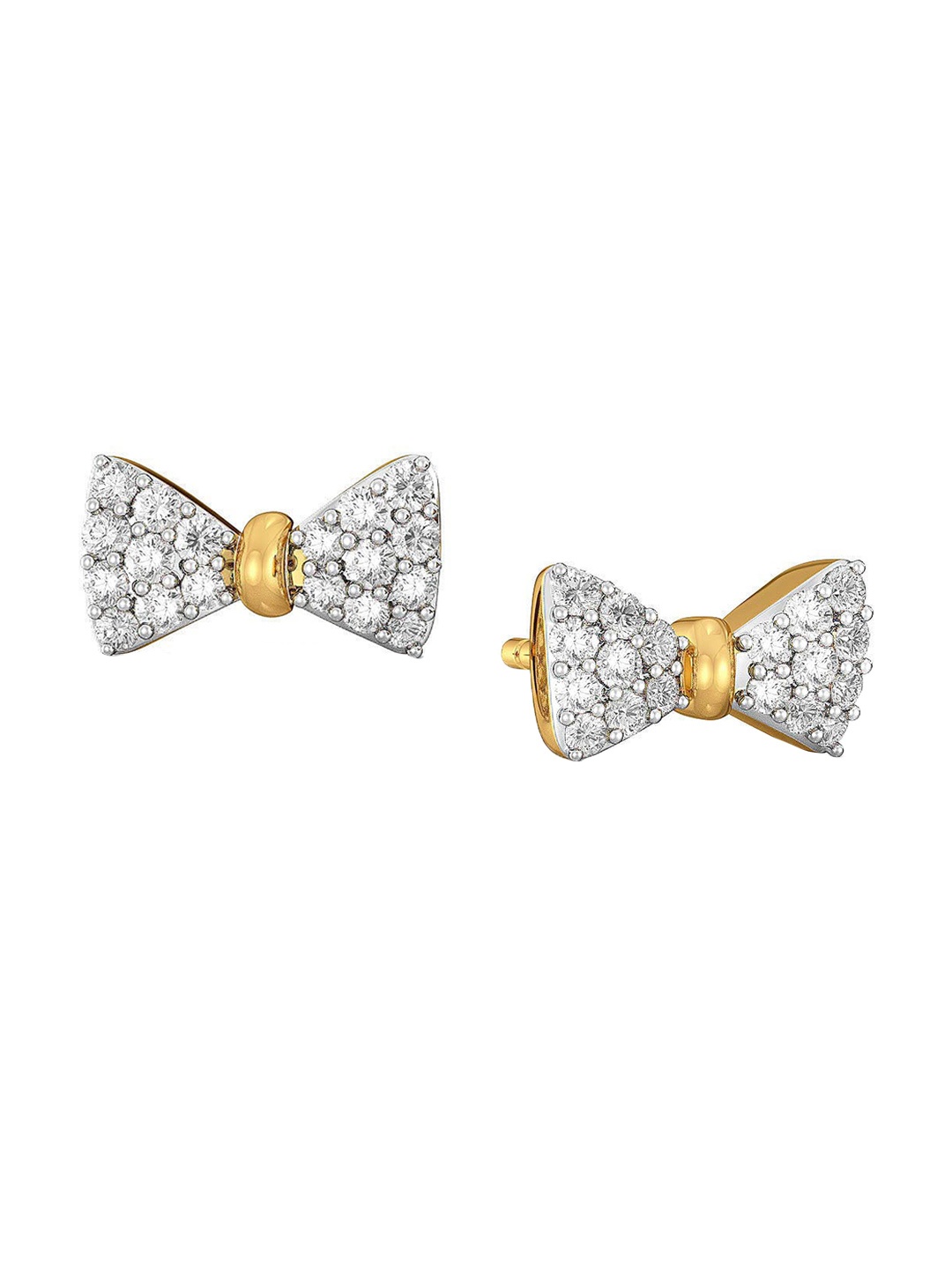 MELORRA Sole Bow Diamond-Studded Rhodium-Plated 18KT Gold Studs Earrings-2.08 gm
MELORRA Sole Bow Diamond-Studded Rhodium-Plated 18KT Gold Studs Earrings-2.08 gm