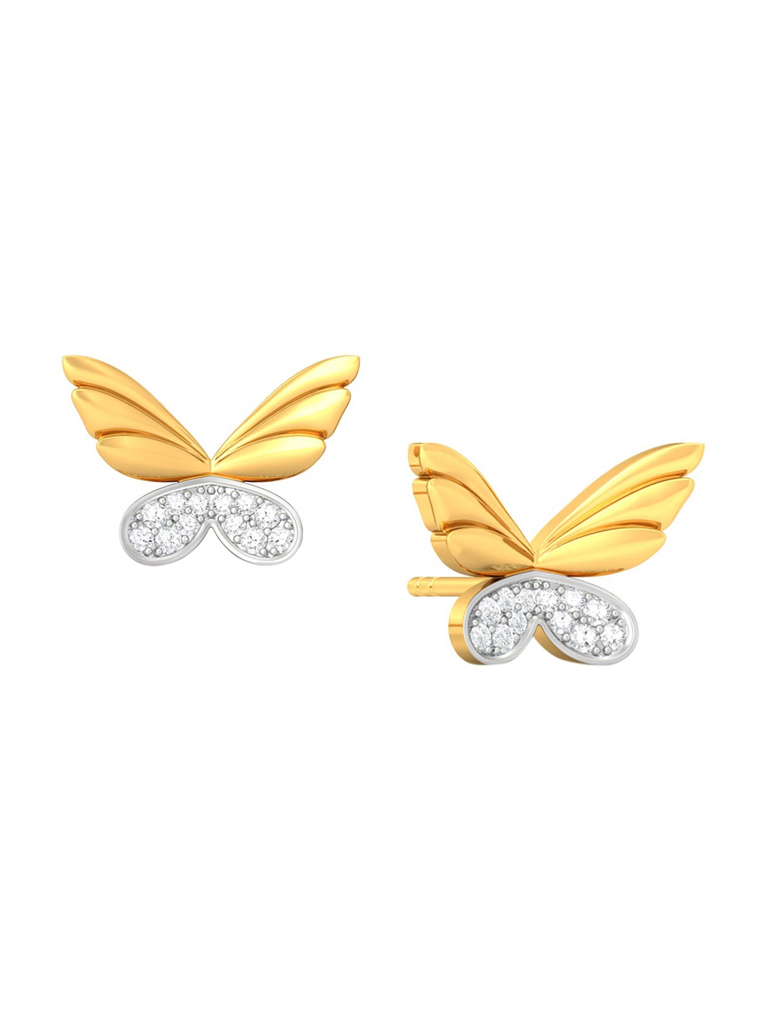 MELORRA Dreams in Wings Diamond-Studded Rhodium-Plated 18KT Gold Studs Earrings- 4.26 gm
MELORRA Dreams in Wings Diamond-Studded Rhodium-Plated 18KT Gold Studs Earrings- 4.26 gm