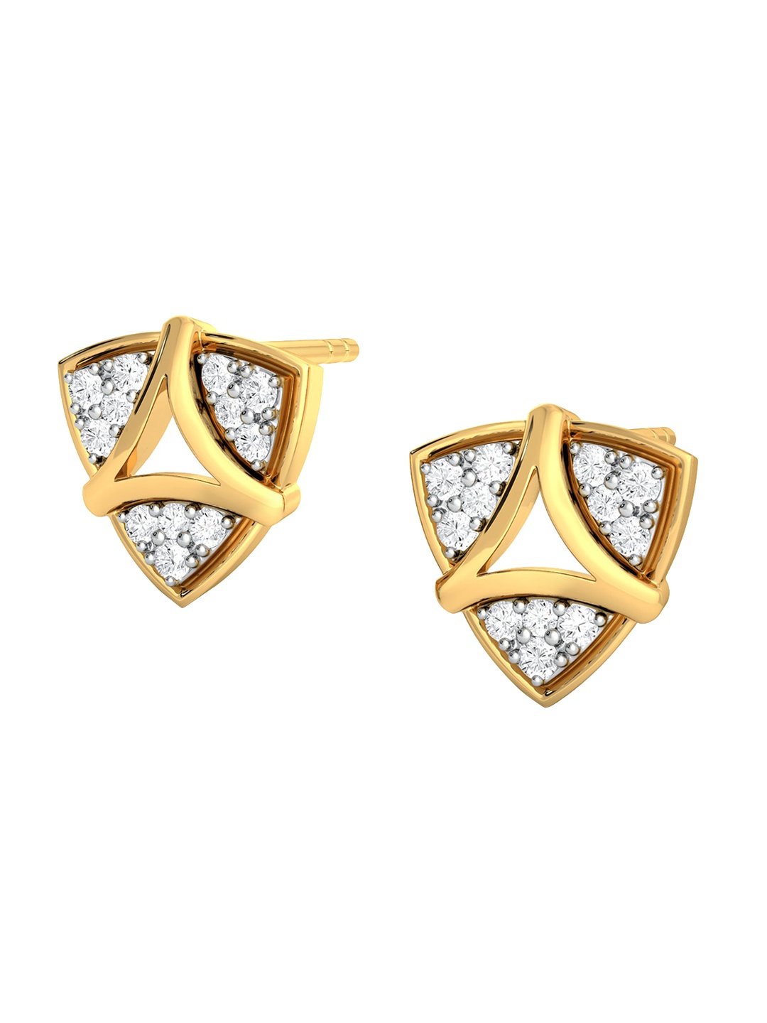 MELORRA Triangular Tango Diamond-Studded Rhodium-Plated 18KT Gold Studs Earrings- 2.39 gm
MELORRA Triangular Tango Diamond-Studded Rhodium-Plated 18KT Gold Studs Earrings- 2.39 gm