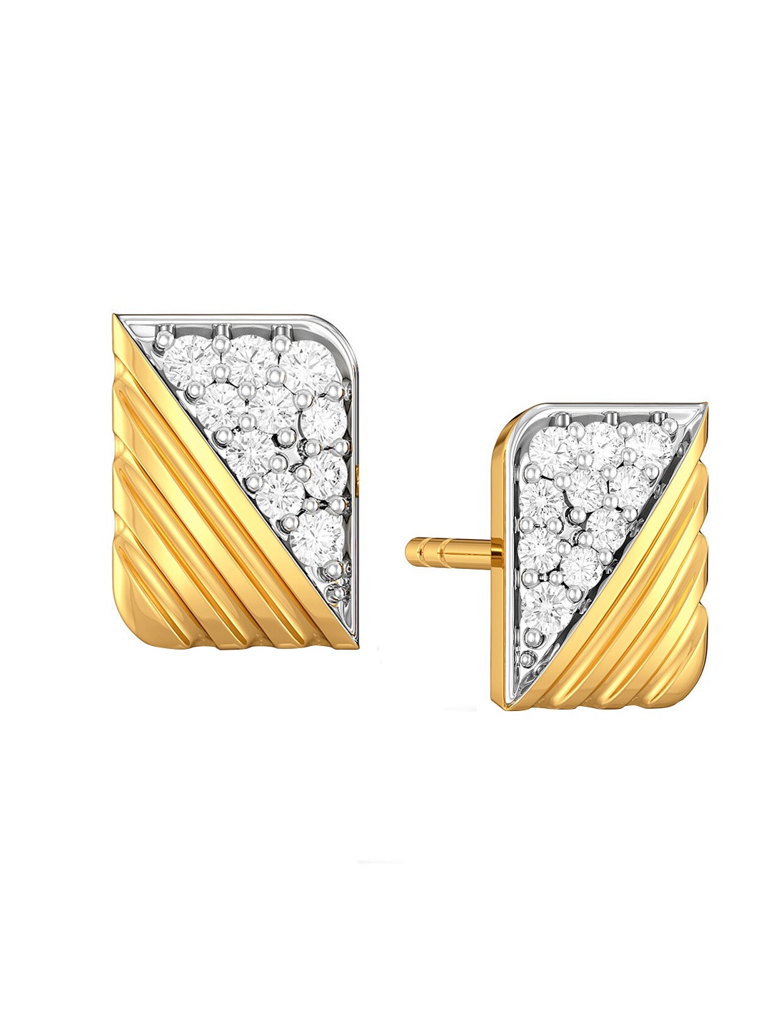 MELORRA Peek A Bling Rhodium Plated Diamond-Studded 18KT Gold Stud Earrings - 2.18gm
MELORRA Peek A Bling Rhodium Plated Diamond-Studded 18KT Gold Stud Earrings - 2.18gm