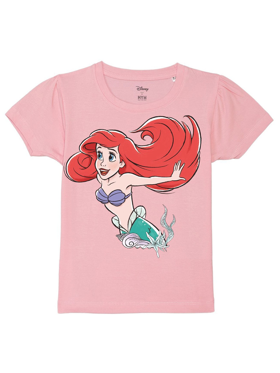 Disney by Wear Your Mind Girls Disney Princess Printed Puff Sleeves Pure Cotton T-shirt, Pink
Disney by Wear Your Mind Girls Disney Princess Printed Puff Sleeves Pure Cotton T-shirt, Pink
