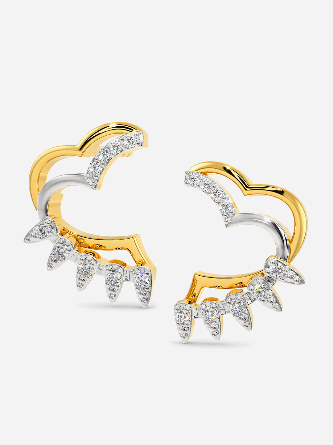 MELORRA Lovestruck Zips Diamond-Studded Rhodium-Plated 18KT Gold Studs Earrings- 3.15 gm
MELORRA Lovestruck Zips Diamond-Studded Rhodium-Plated 18KT Gold Studs Earrings- 3.15 gm