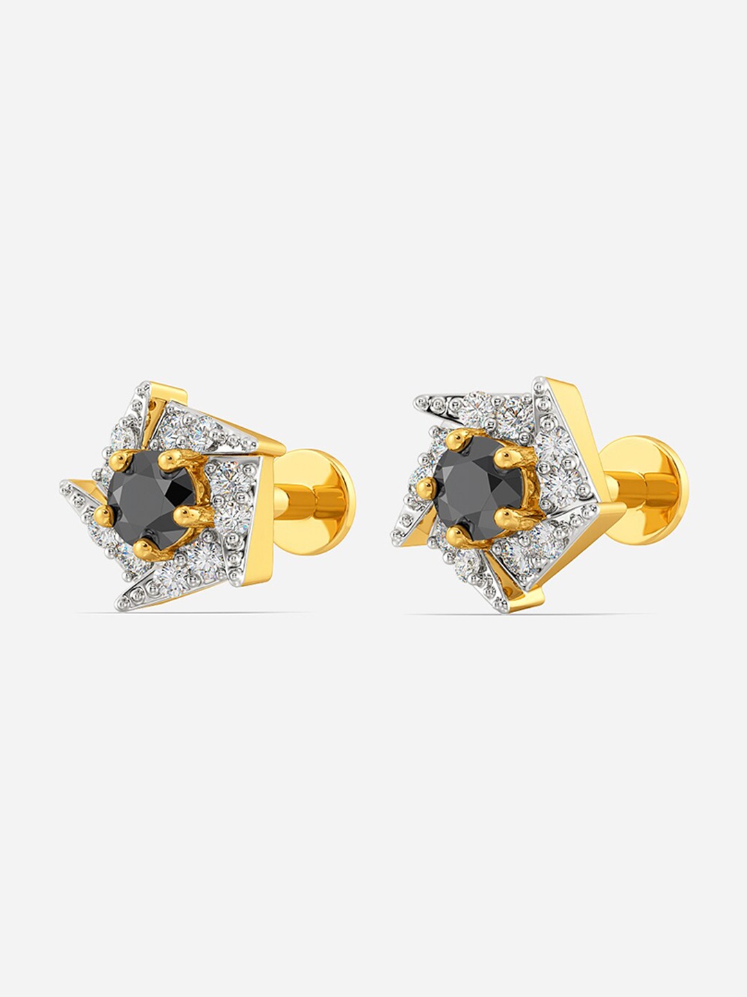MELORRA Dive into Onyx Diamond-Studded Rhodium-Plated 18KT Gold Studs Earrings- 1.7 gm
MELORRA Dive into Onyx Diamond-Studded Rhodium-Plated 18KT Gold Studs Earrings- 1.7 gm