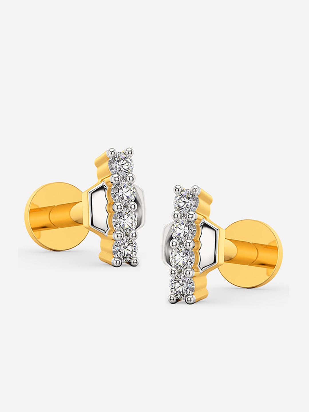 MELORRA Starry Strings Diamond-Studded Rhodium-Plated 18KT Gold Stud Earrings-0.84gm
MELORRA Starry Strings Diamond-Studded Rhodium-Plated 18KT Gold Stud Earrings-0.84gm