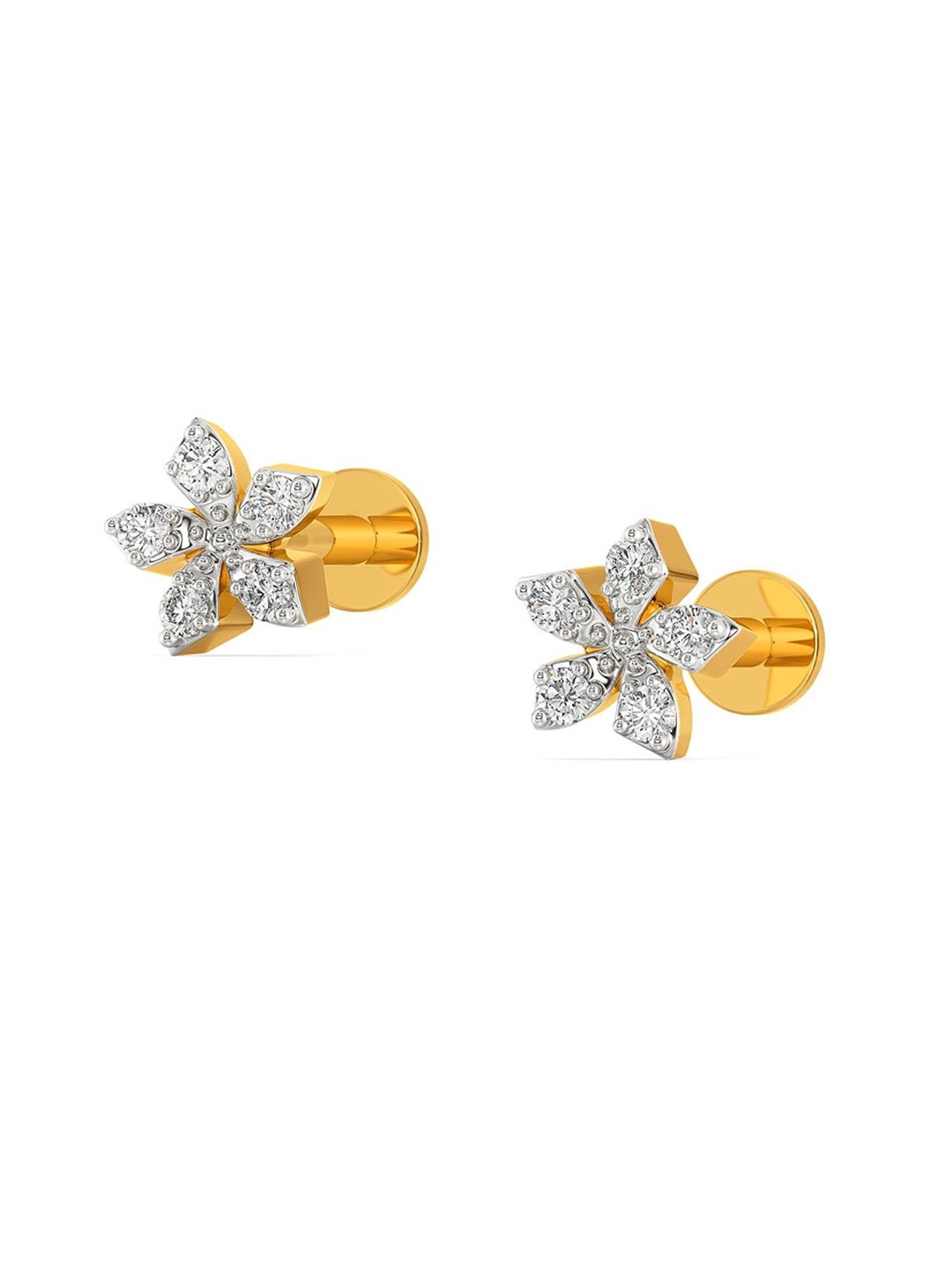 MELORRA Flower Flakes Diamond-Studded Rhodium-Plated 18KT Gold Studs Earrings- 1.02 gm
MELORRA Flower Flakes Diamond-Studded Rhodium-Plated 18KT Gold Studs Earrings- 1.02 gm