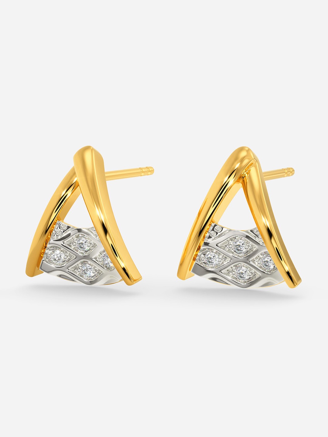 MELORRA Knit The Hourglass Diamond-Studded Rhodium-Plated 18KT Gold Stud Earrings-2.62gm
MELORRA Knit The Hourglass Diamond-Studded Rhodium-Plated 18KT Gold Stud Earrings-2.62gm