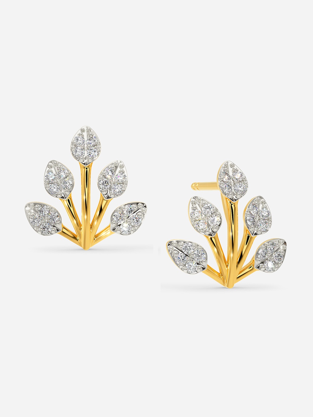 MELORRA Frosted Leaves Diamond-Studded Rhodium-Plated 18KT Gold Studs Earrings- 1.96 gm
MELORRA Frosted Leaves Diamond-Studded Rhodium-Plated 18KT Gold Studs Earrings- 1.96 gm