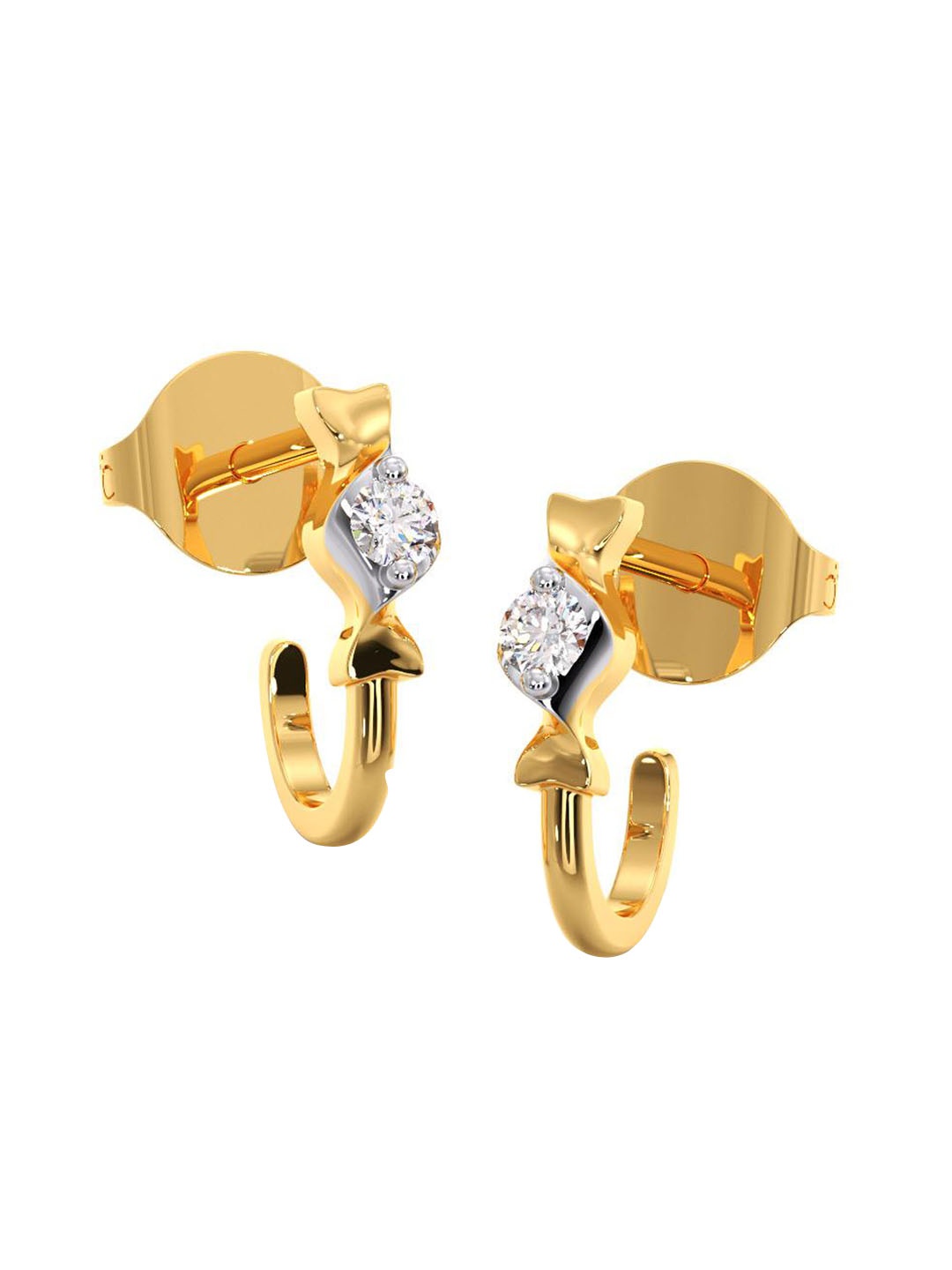 CANDERE A KALYAN JEWELLERS COMPANY Diamond-Studded 14KT BIS Hallmark Gold Earrings-1.11gm
CANDERE A KALYAN JEWELLERS COMPANY Diamond-Studded 14KT BIS Hallmark Gold Earrings-1.11gm