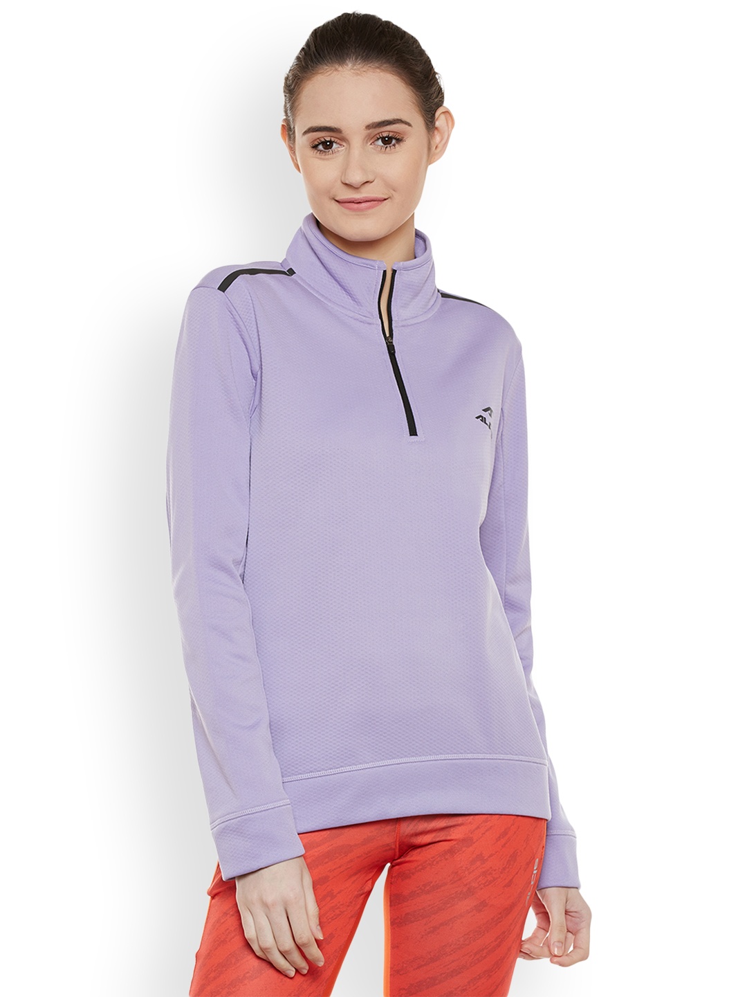 Alcis Women Purple Solid Sweatshirt