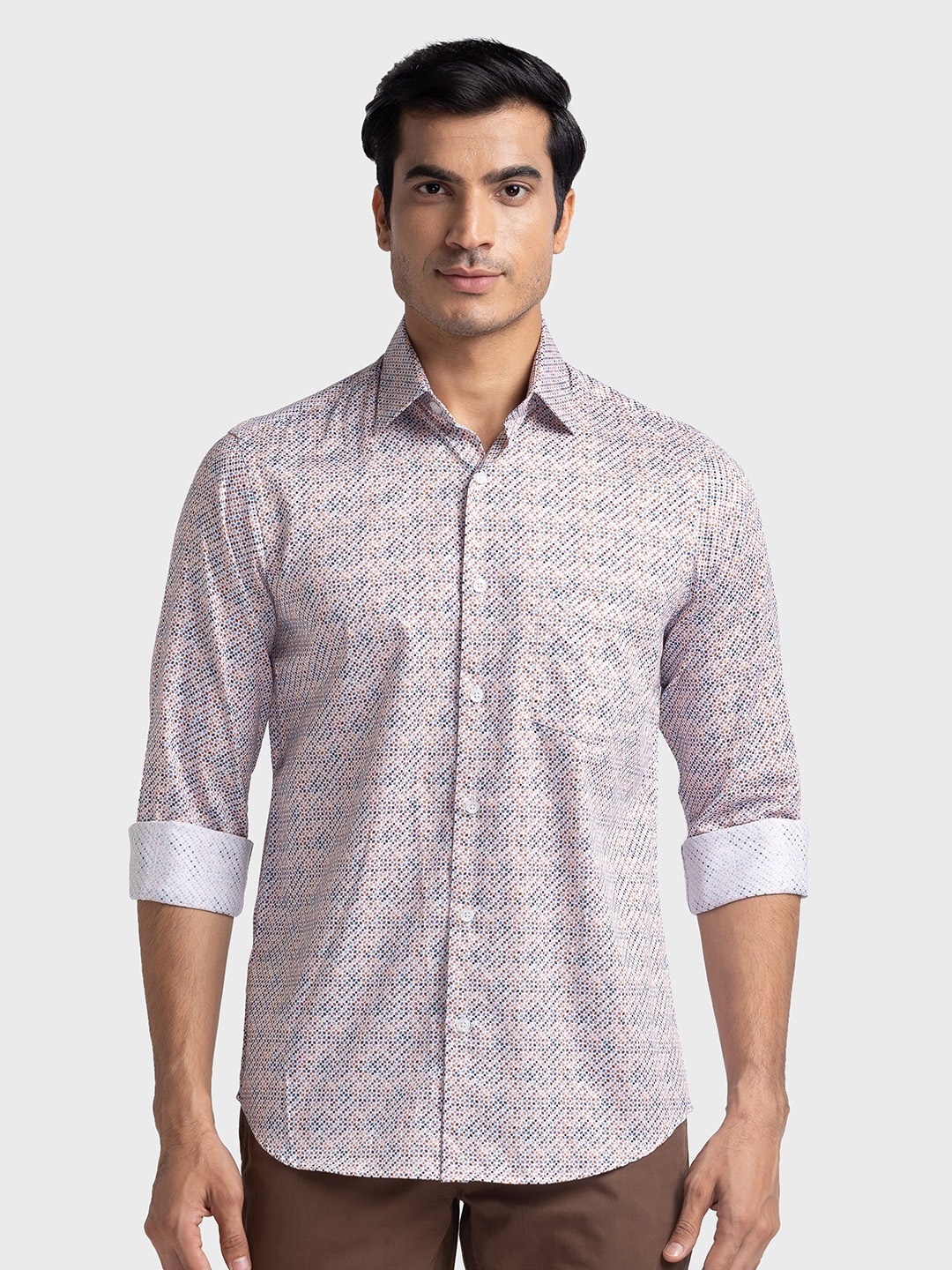 ColorPlus Spread Collar Tailored Fit Abstract Printed Pure Cotton Casual Shirt, Brown
ColorPlus Spread Collar Tailored Fit Abstract Printed Pure Cotton Casual Shirt, Brown