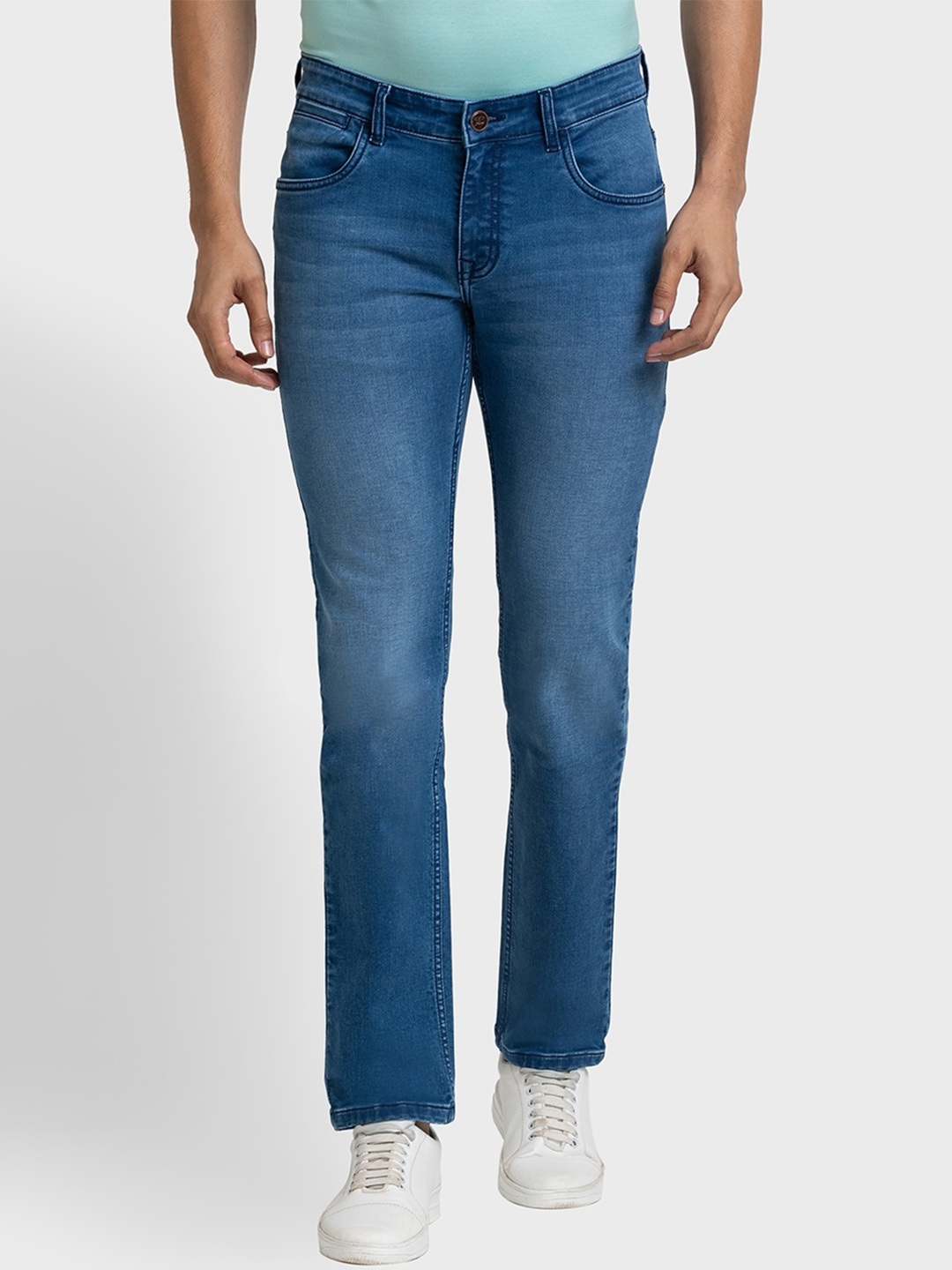 ColorPlus Men Tapered Fit Light Fade Jeans, Blue
