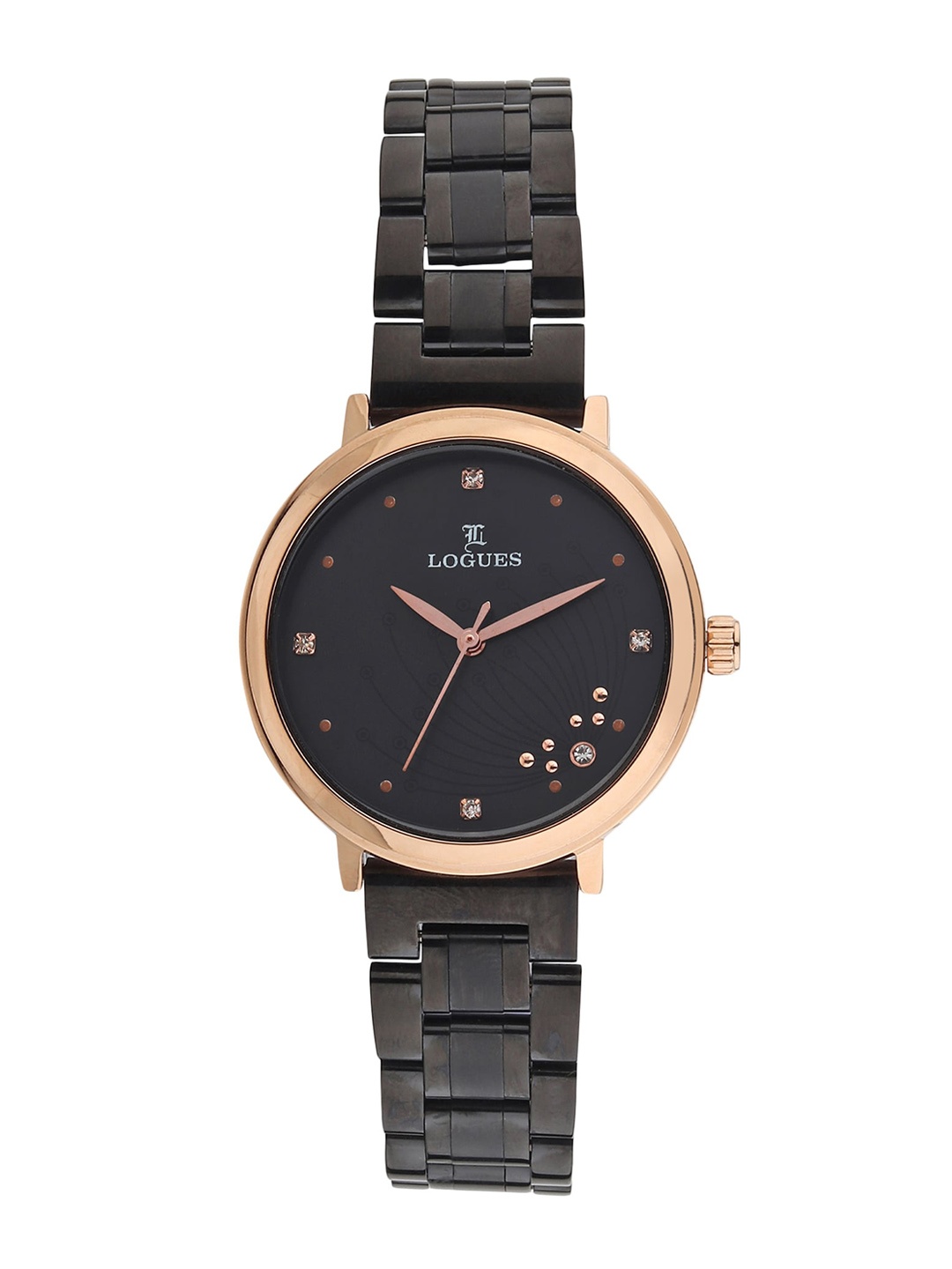 LOGUES Women Stainless Steel Bracelet Style Straps Analogue Watch L 6147 WNM-03, Black
LOGUES Women Stainless Steel Bracelet Style Straps Analogue Watch L 6147 WNM-03, Black
