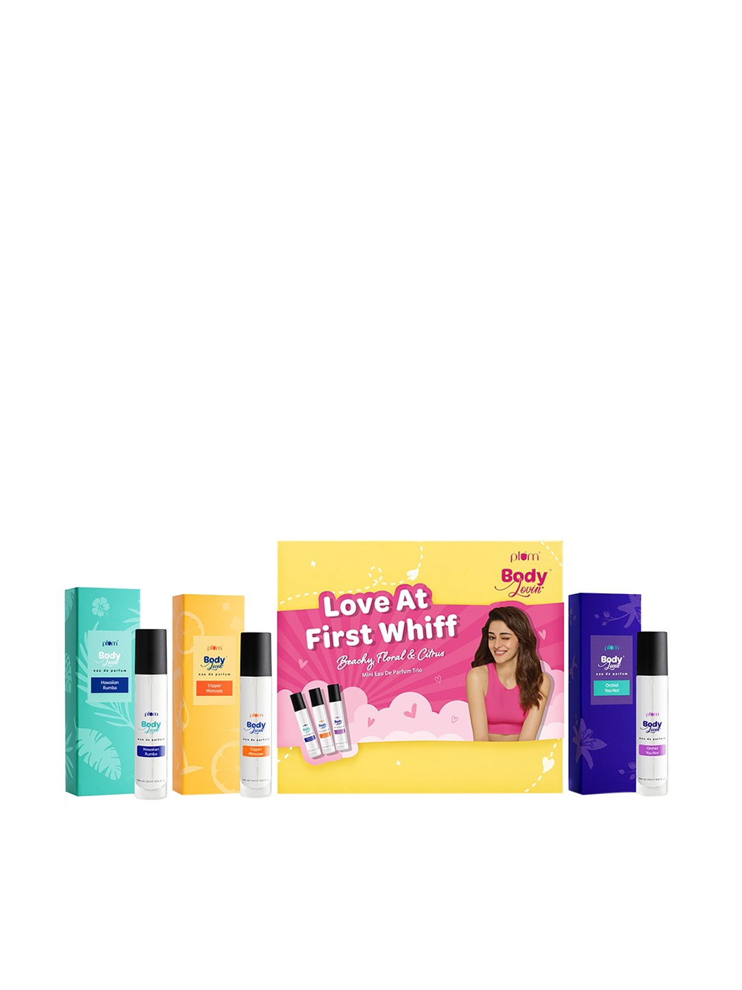 Plum Set of 3 BodyLovin' Beachy-Floral-Citrus Mini Eau De Parfum Gift Set-15ml Each, Na
Plum Set of 3 BodyLovin' Beachy-Floral-Citrus Mini Eau De Parfum Gift Set-15ml Each, Na