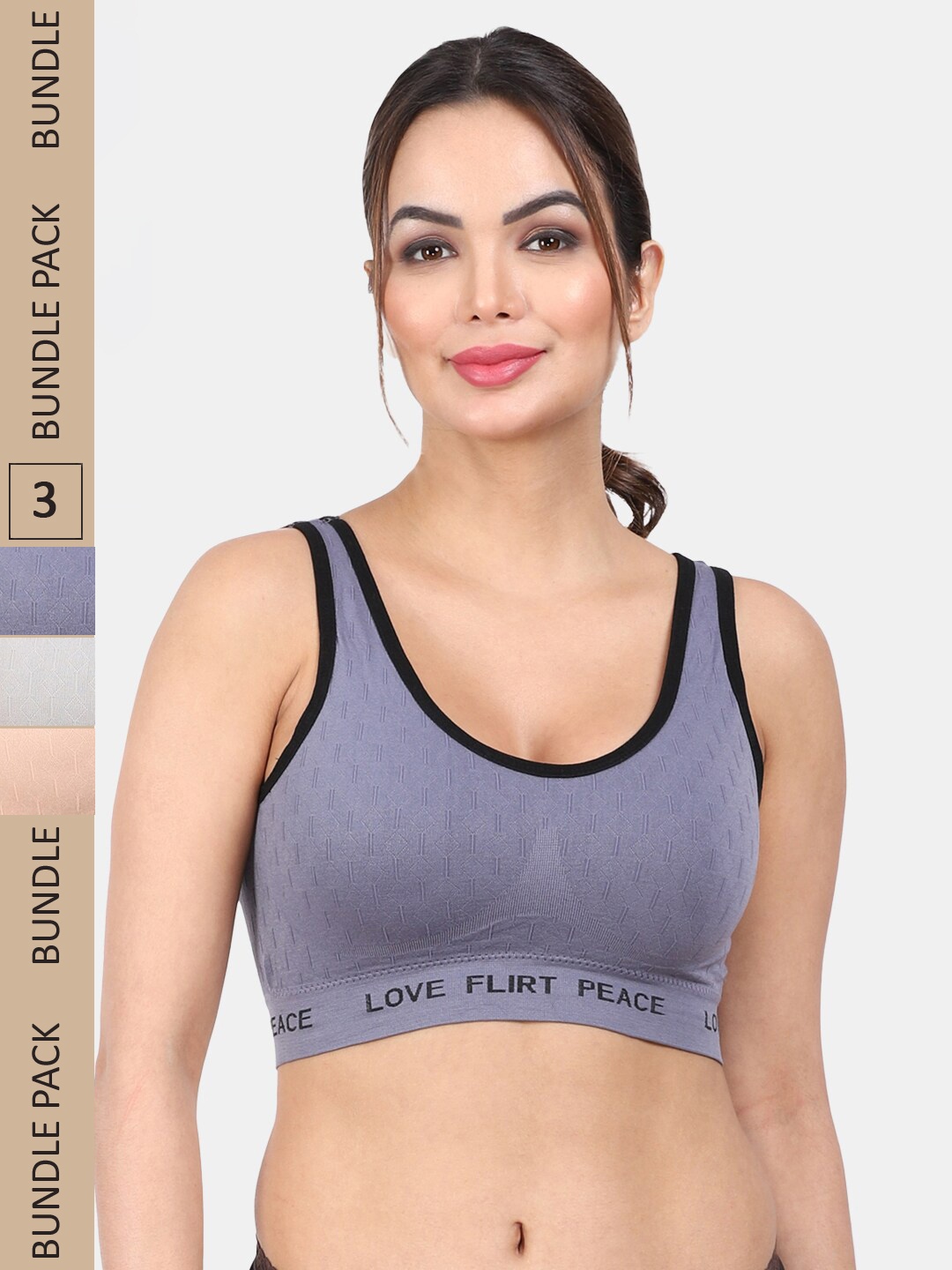 Amour Secret Pack Of 2 Lightly Padded Non-Wired Anti Odour Full Coverage Sports Bra, Blue
Amour Secret Pack Of 2 Lightly Padded Non-Wired Anti Odour Full Coverage Sports Bra, Blue