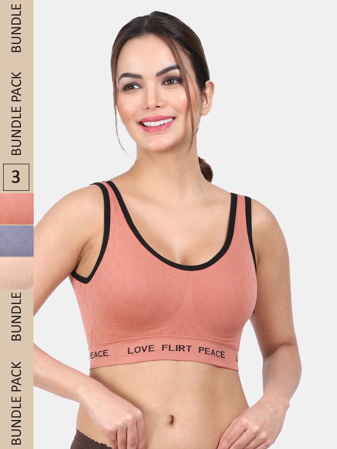Amour Secret Pack Of 3 Lightly Padded Full Coverage Anti Odour Seamless Sports Bra, Blue
Amour Secret Pack Of 3 Lightly Padded Full Coverage Anti Odour Seamless Sports Bra, Blue