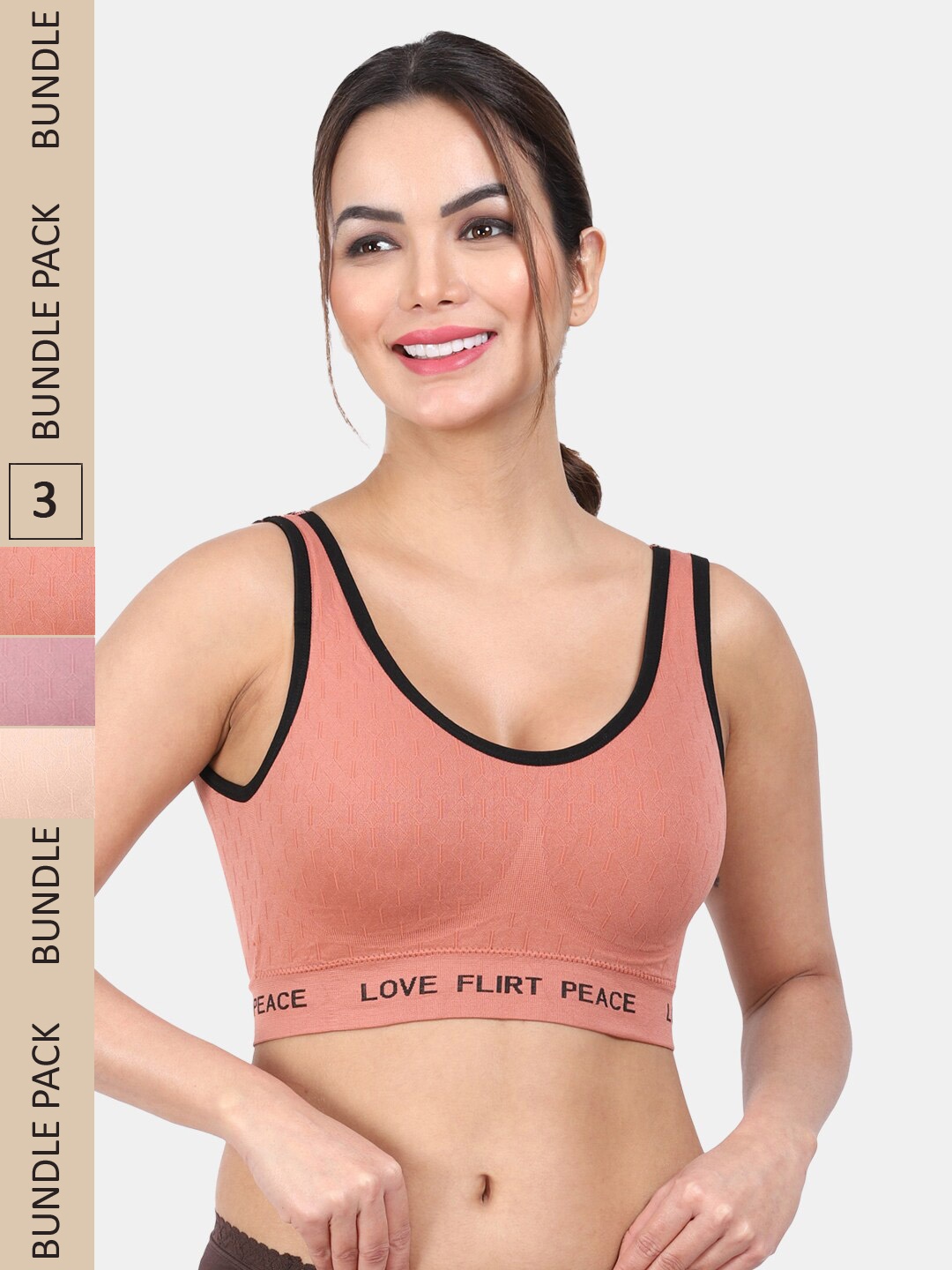 Amour Secret Pack Of 3 Removable Padding Anti Odour All Day Comfort Sports Workout Bra, Rust
Amour Secret Pack Of 3 Removable Padding Anti Odour All Day Comfort Sports Workout Bra, Rust