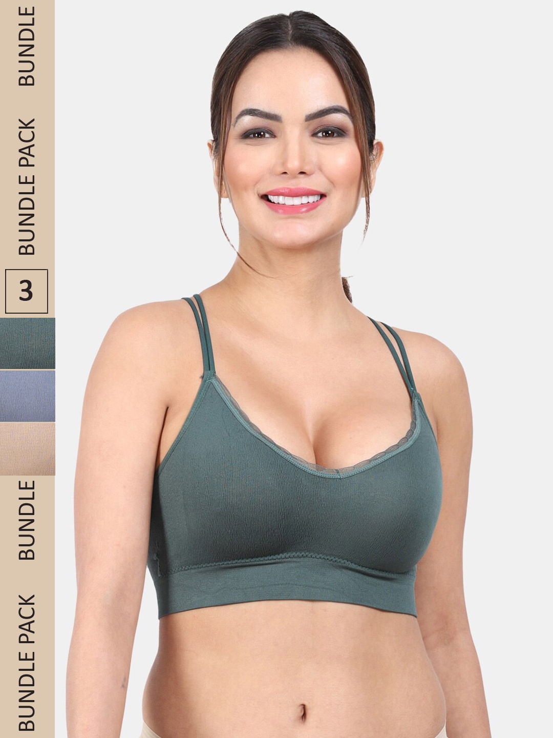 Amour Secret Pack Of 3 Lightly Padded Medium Support Anti Odour Full Coverage Bra, Blue
Amour Secret Pack Of 3 Lightly Padded Medium Support Anti Odour Full Coverage Bra, Blue