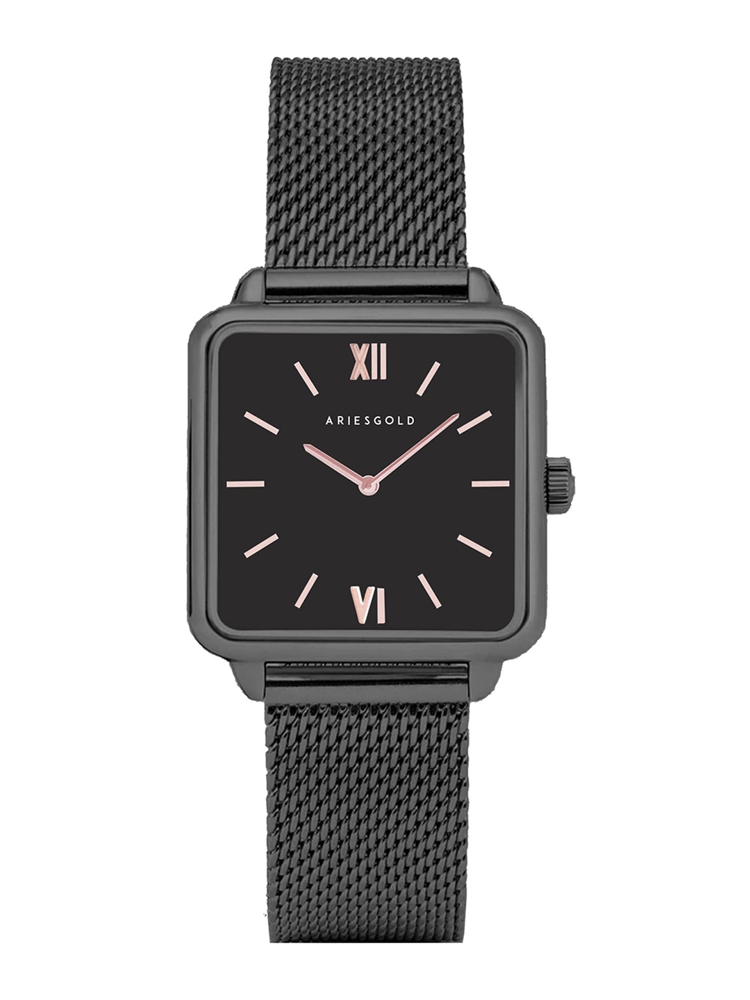 Aries Gold Women Brass Stainless Steel Bracelet Style Straps Analogue Watch L 5038, Black
Aries Gold Women Brass Stainless Steel Bracelet Style Straps Analogue Watch L 5038, Black