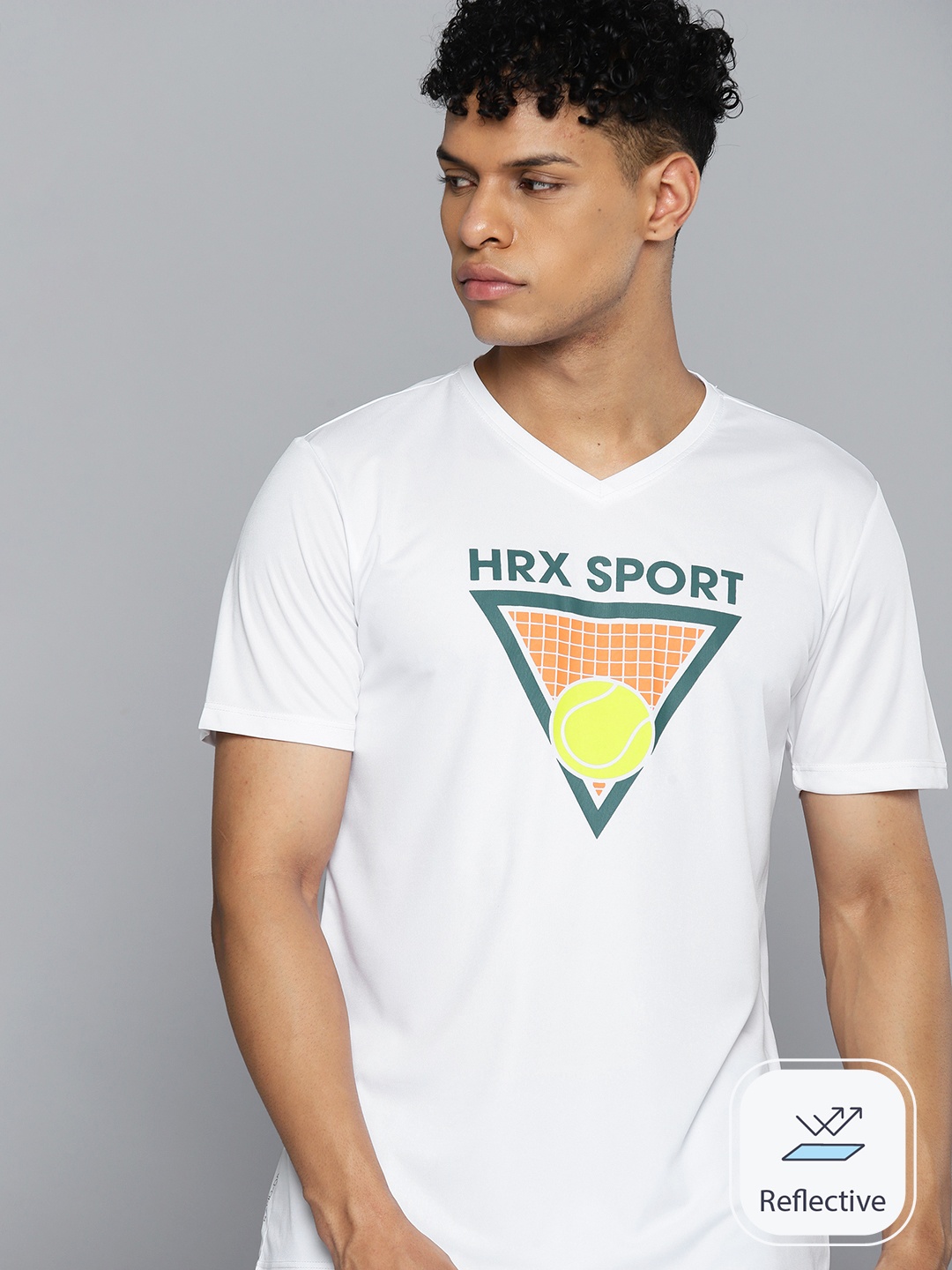 HRX by Hrithik Roshan Brand Logo Printed V-Neck Rapid-Try Racket Sport T-shirt, White
HRX by Hrithik Roshan Brand Logo Printed V-Neck Rapid-Try Racket Sport T-shirt, White