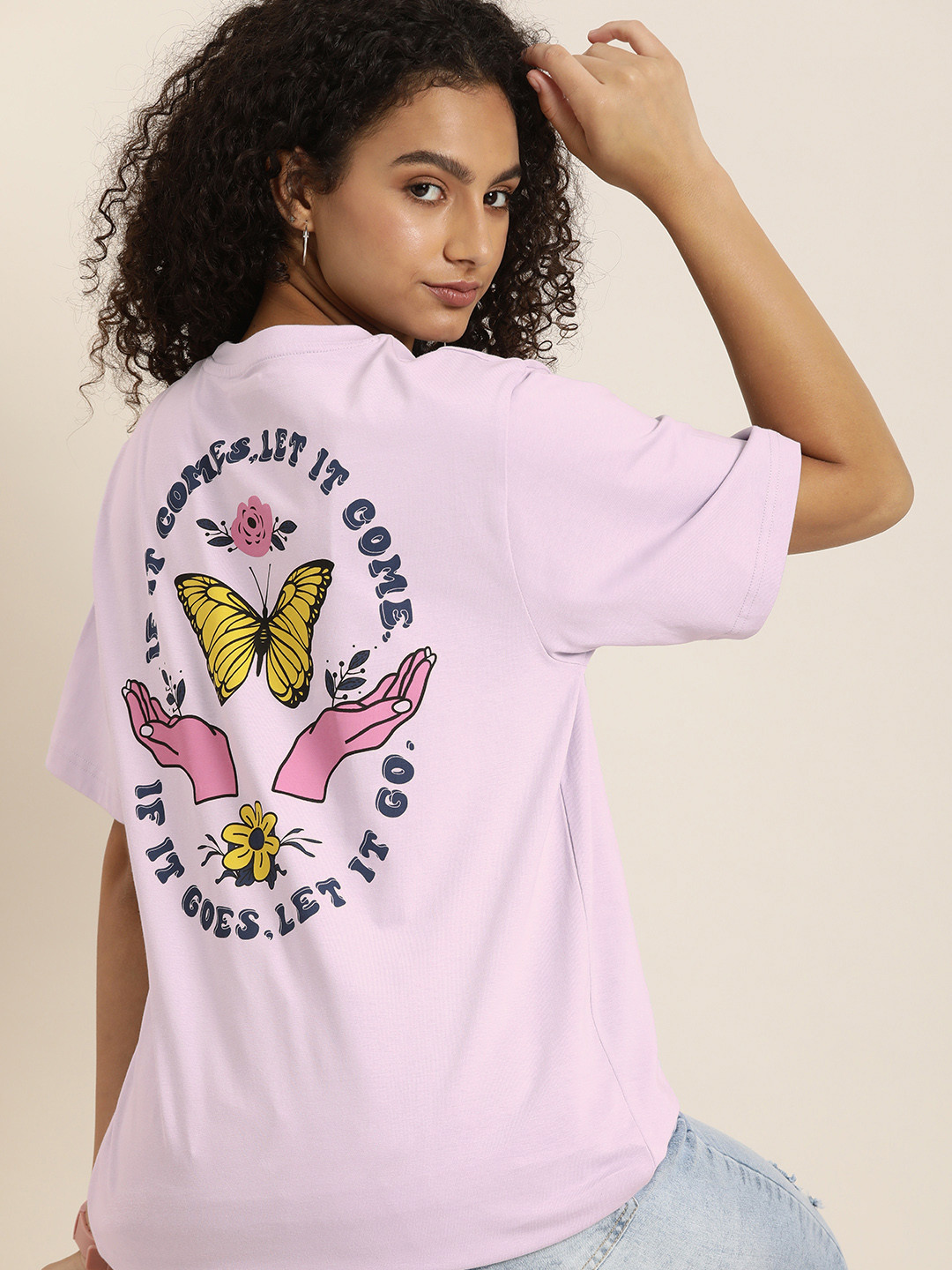 DILLINGER Pure Cotton Printed Oversized T-shirt, Pink 
DILLINGER Pure Cotton Printed Oversized T-shirt, Pink