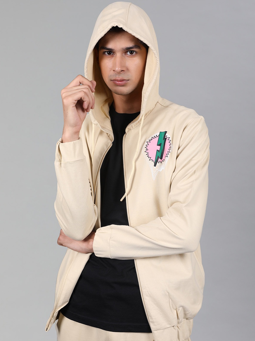 Shop The Arena GT X KGL: Lightening Strike Hoodie Jacket, Beige