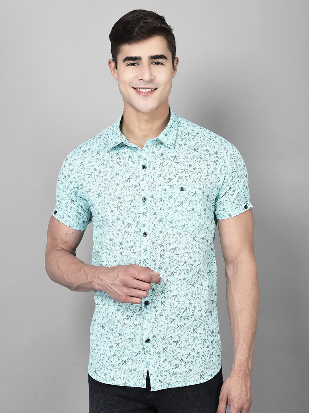 Canary London Smart Slim Fit Tropical Printed Spread Collar Cotton Casual Shirt, Green
Canary London Smart Slim Fit Tropical Printed Spread Collar Cotton Casual Shirt, Green