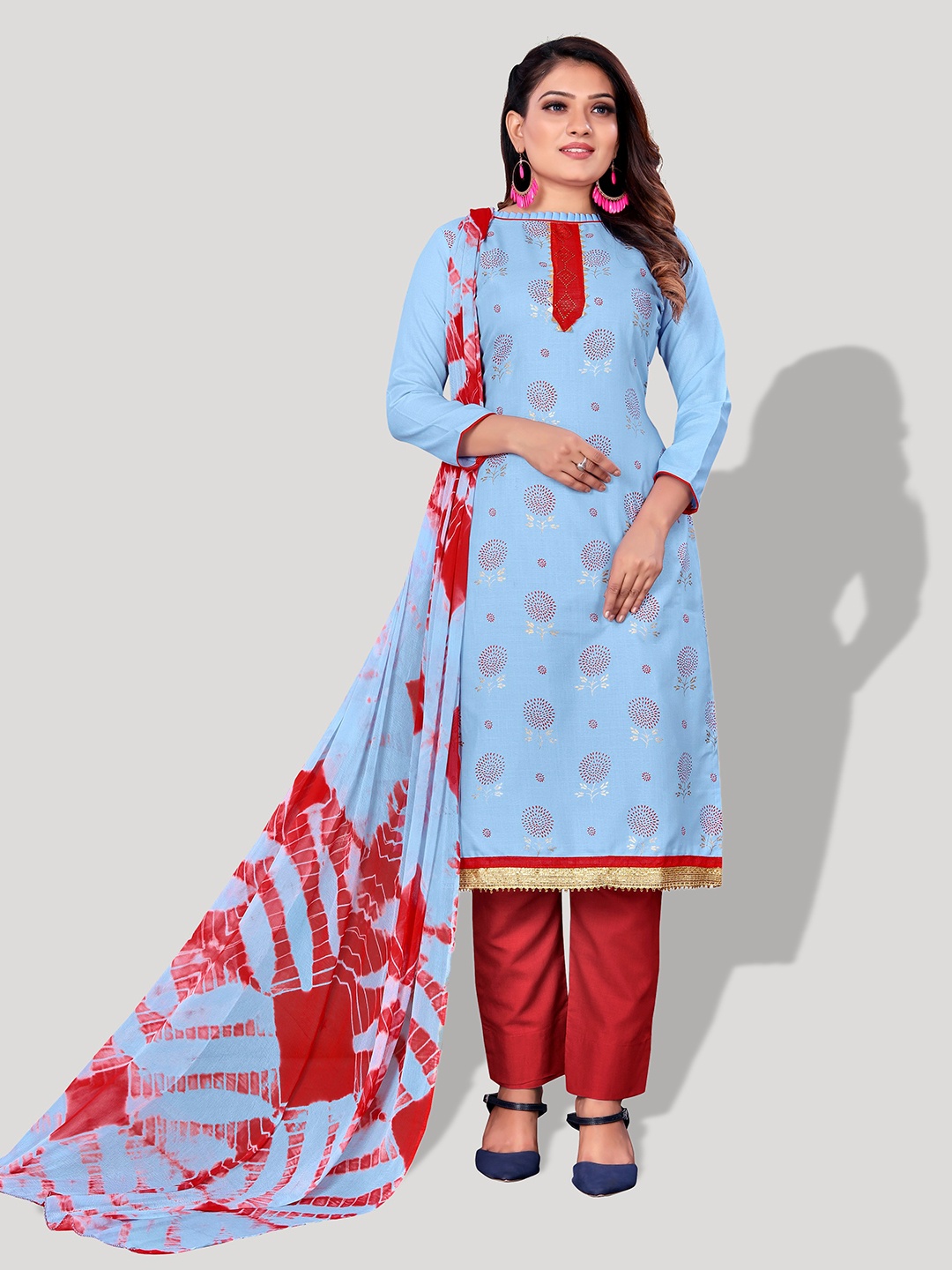 Fashion FRICKS Embroidered Gotta Patti Pure Cotton Unstitched Dress Material, Turquoise blue
Fashion FRICKS Embroidered Gotta Patti Pure Cotton Unstitched Dress Material, Turquoise blue