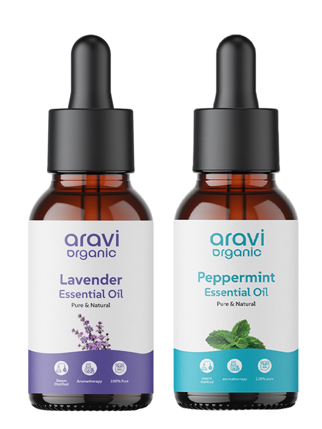 Aravi Organic Set of 100% Pure Lavender & Peppermint Essential Oil for Hair & Skin Care, White
Aravi Organic Set of 100% Pure Lavender & Peppermint Essential Oil for Hair & Skin Care, White