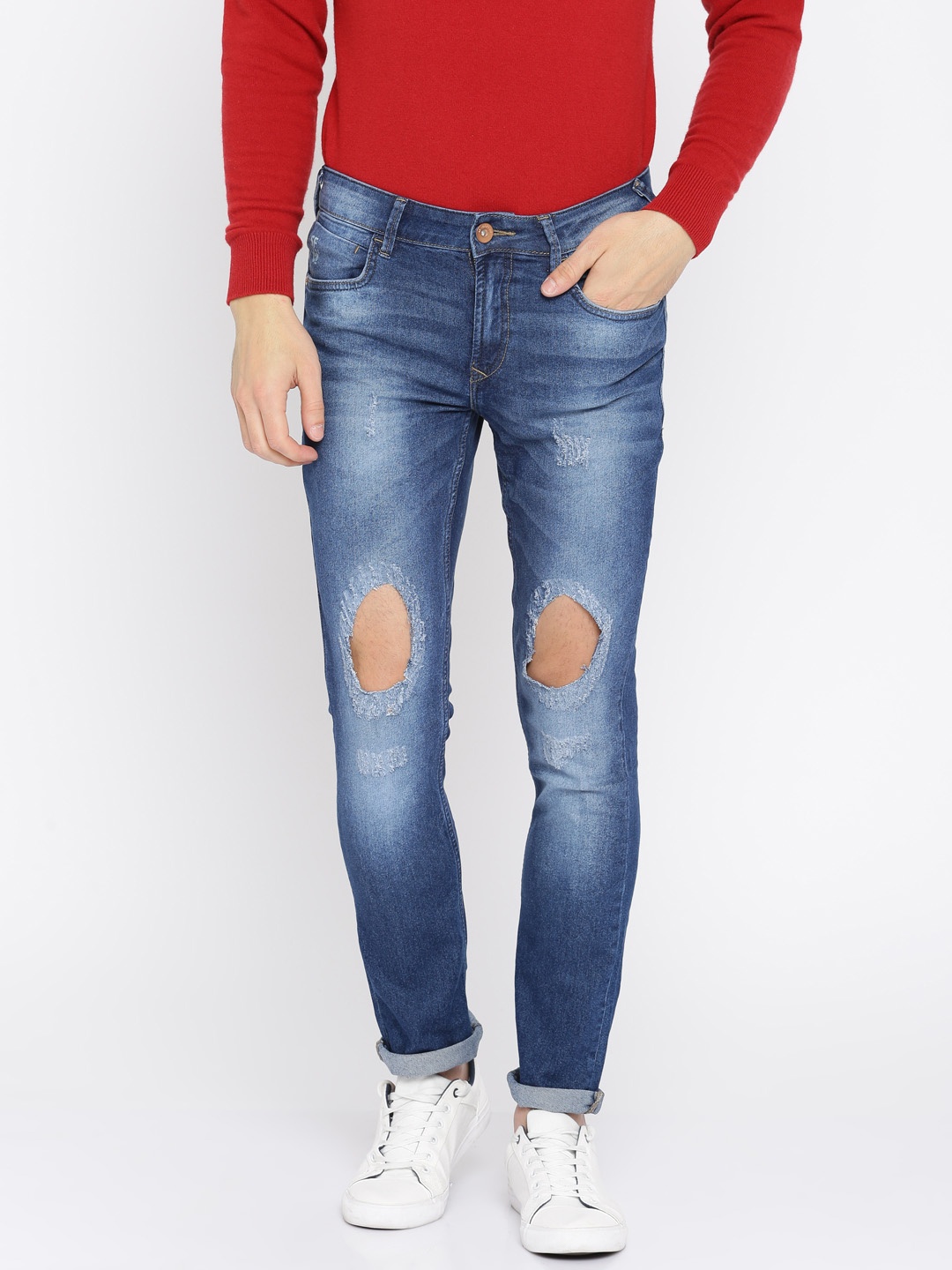 SF JEANS by Pantaloons Blue Jagger Skinny Fit Low-Rise Mildly Distressed Stretchable Jeans
SF JEANS by Pantaloons Blue Jagger Skinny Fit Low-Rise Mildly Distressed Stretchable Jeans