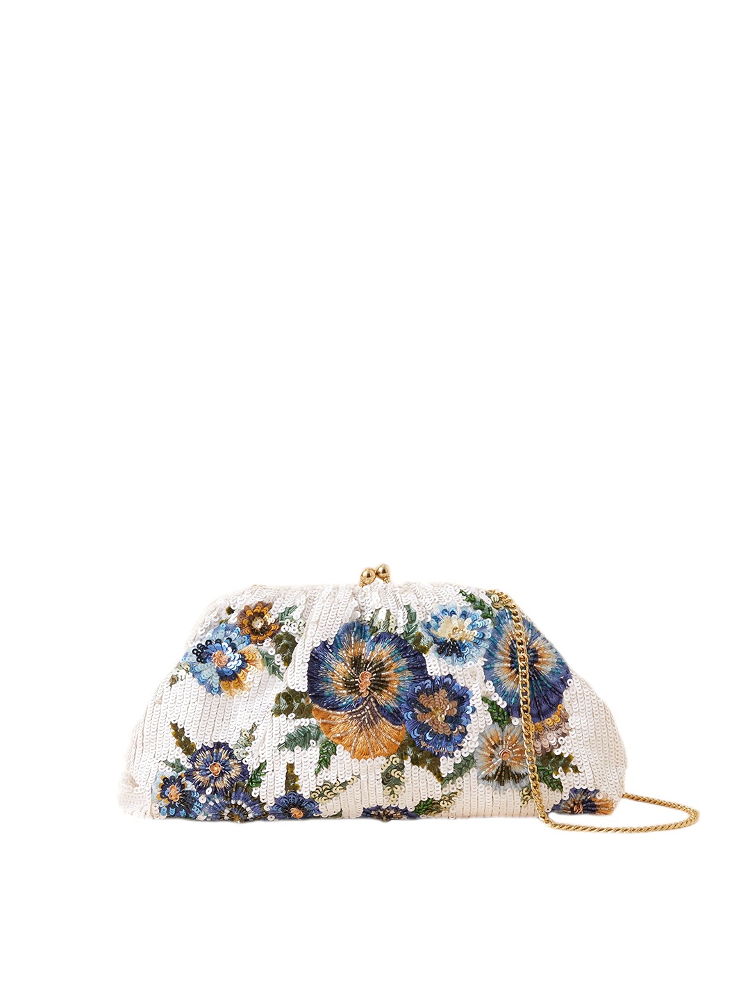 Accessorize London Women Multi Floral Embellished Clipframe Clutch, Off white
Accessorize London Women Multi Floral Embellished Clipframe Clutch, Off white
