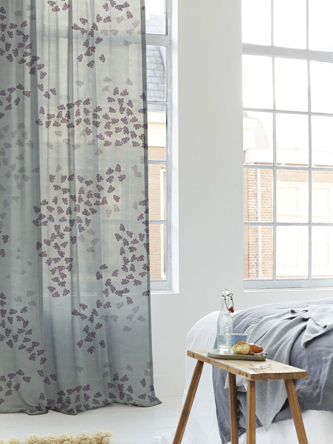 SPACES Elegant Grey & Coral 2-Pieces Floral Semi Transparent Sheer Long Door Curtains
SPACES Elegant Grey & Coral 2-Pieces Floral Semi Transparent Sheer Long Door Curtains