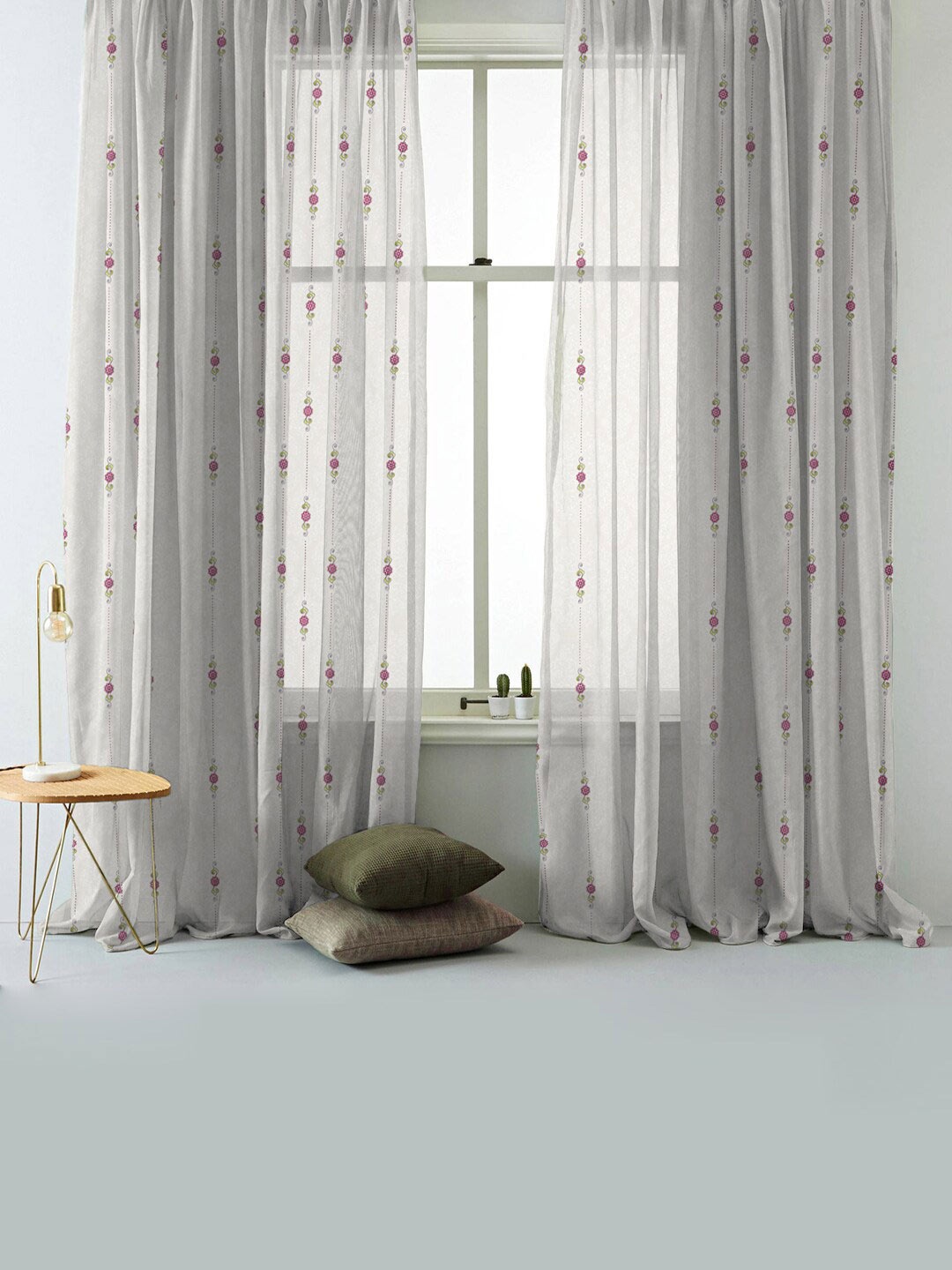 SPACES Elegant Beige & Green 2-Pieces Ethnic Motifs Semi Transparent Sheer Long Door Curtains
SPACES Elegant Beige & Green 2-Pieces Ethnic Motifs Semi Transparent Sheer Long Door Curtains