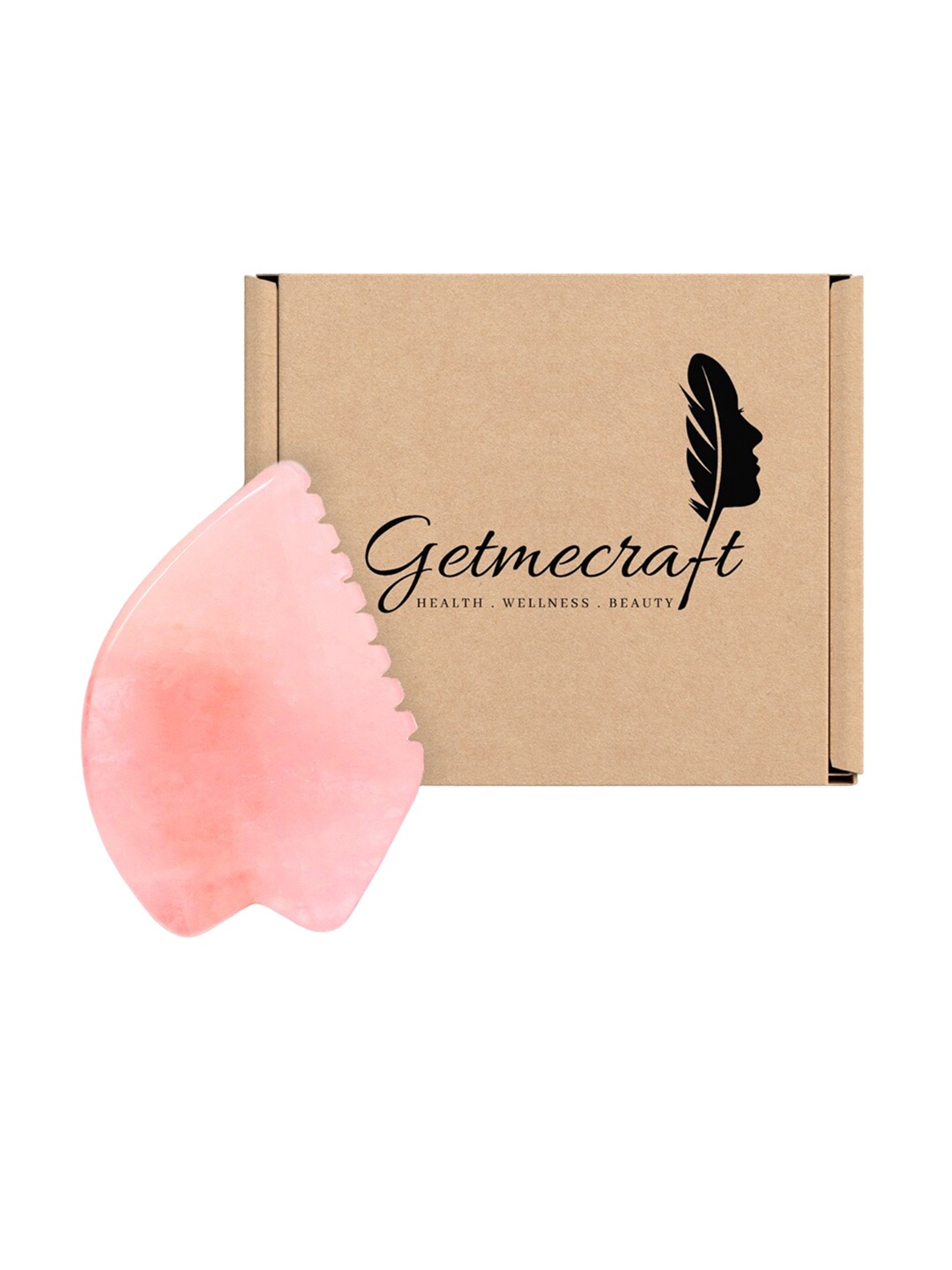 Getmecraft Rose Quartz Leaf Shape Gua Sha Facial Massage Tool with Teeth Shape Edges, Pink
Getmecraft Rose Quartz Leaf Shape Gua Sha Facial Massage Tool with Teeth Shape Edges, Pink