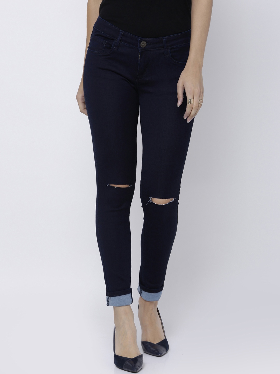 Tokyo Talkies Women Navy Blue Super Skinny Fit Mid-Rise Slash Knee Stretchable Jeans
Tokyo Talkies Women Navy Blue Super Skinny Fit Mid-Rise Slash Knee Stretchable Jeans