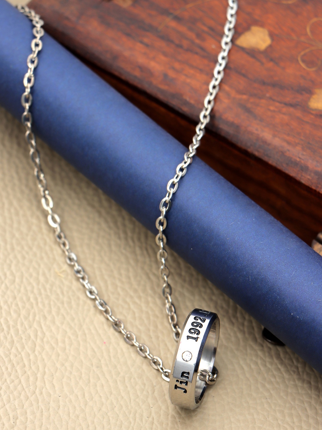 UNIVERSITY TRENDZ Silver-Plated Jin Bangtan BTS Ring Anti-Rust Pendant With Chain
UNIVERSITY TRENDZ Silver-Plated Jin Bangtan BTS Ring Anti-Rust Pendant With Chain