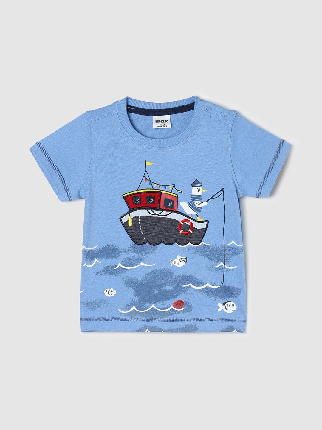 max Infant Boys Graphic Printed Pure Cotton T-shirt, Blue
max Infant Boys Graphic Printed Pure Cotton T-shirt, Blue