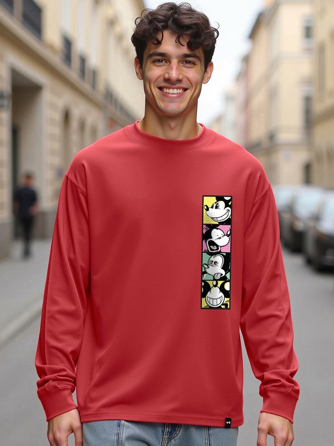 Bewakoof x Official Disney Merchandise Mickey Faces Printed Pure Cotton Oversized T-shirt, Red
Bewakoof x Official Disney Merchandise Mickey Faces Printed Pure Cotton Oversized T-shirt, Red
