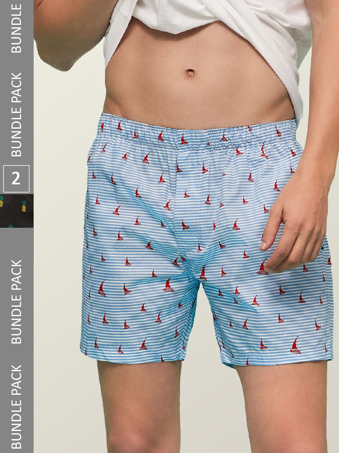 XYXX Men Pack of 2 Anti-Microbial Printed Remix IntelliEaze Super Combed Cotton Boxers, Blue
XYXX Men Pack of 2 Anti-Microbial Printed Remix IntelliEaze Super Combed Cotton Boxers, Blue