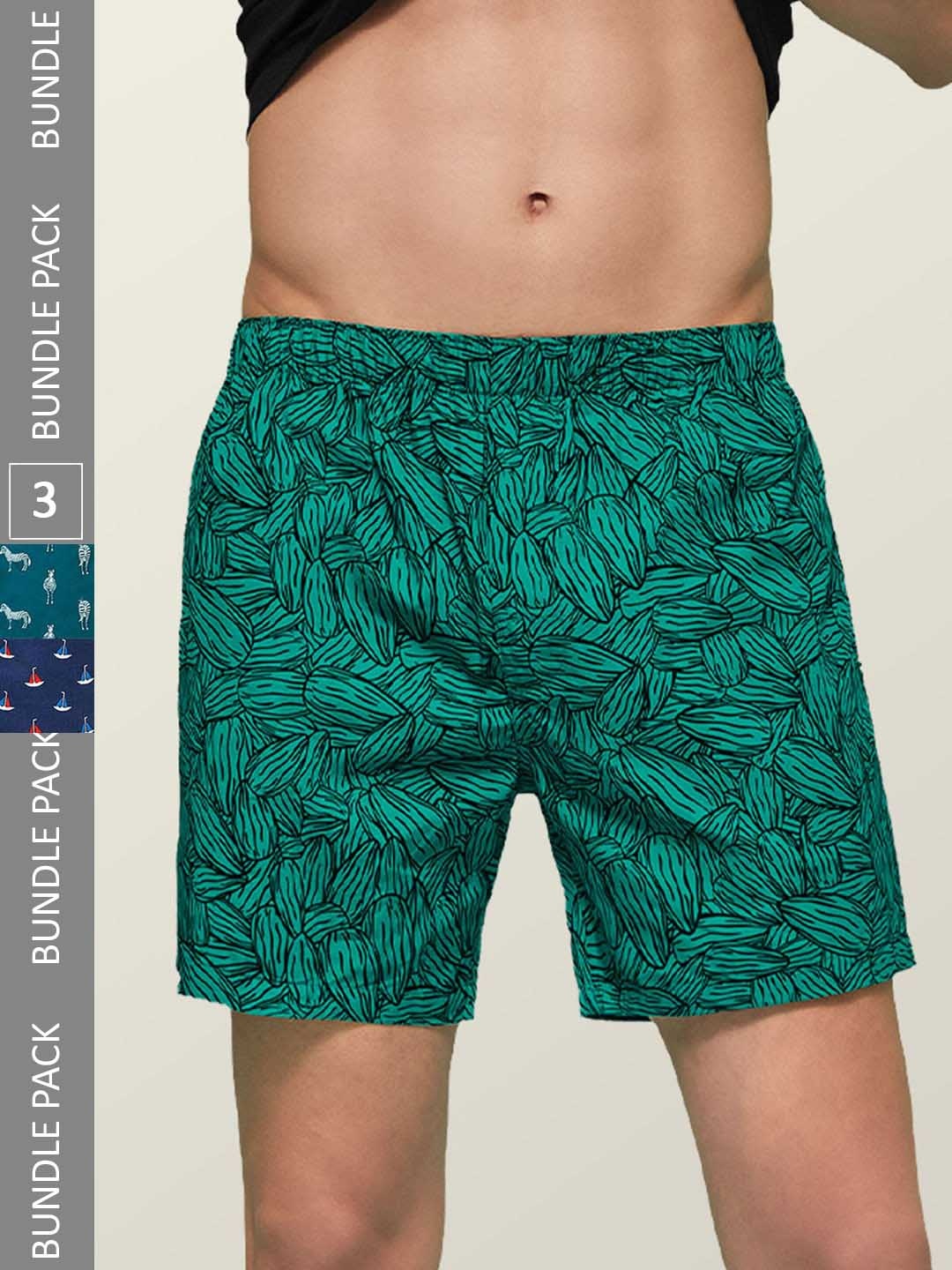 XYXX Pack Of 3 Printed Remix IntelliEaze Light weight Cotton Boxers XYBOX3PCKN90_, Blue
XYXX Pack Of 3 Printed Remix IntelliEaze Light weight Cotton Boxers XYBOX3PCKN90_, Blue
