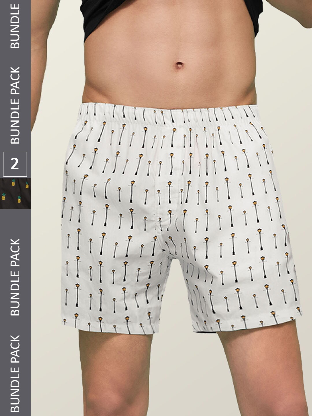 XYXX Men Pack of 2 Remix IntelliEaze Anti-Microbial Cotton Printed Boxers XYBOX2PCKN119_, White
XYXX Men Pack of 2 Remix IntelliEaze Anti-Microbial Cotton Printed Boxers XYBOX2PCKN119_, White