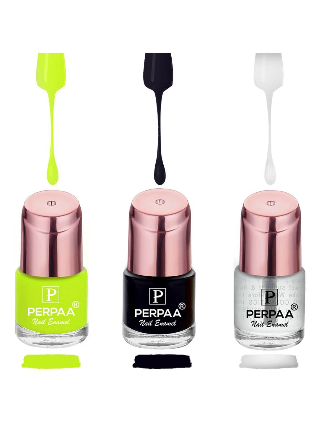 PERPAA Set of 3 Quick-Drying Long-Lasting Gel Based Gloss Nail Polish - 6 ml each, Black
PERPAA Set of 3 Quick-Drying Long-Lasting Gel Based Gloss Nail Polish - 6 ml each, Black