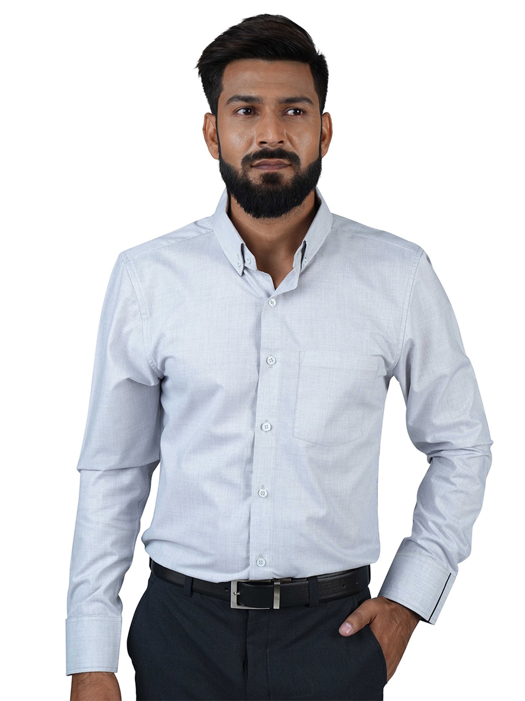PARASSIO CLOTHINGS India Slim Spread Collar Long Sleeves Slim Fit Formal Shirt, Grey
PARASSIO CLOTHINGS India Slim Spread Collar Long Sleeves Slim Fit Formal Shirt, Grey
