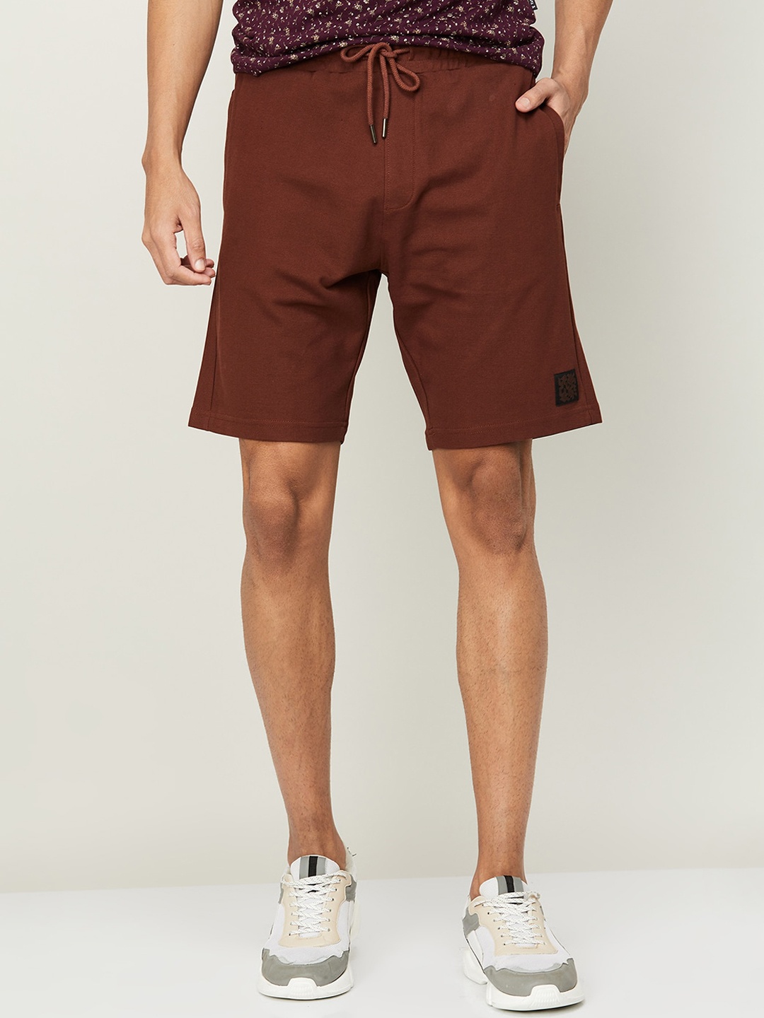 Fame Forever by Lifestyle Men Mid-Rise Sports Shorts, Brown