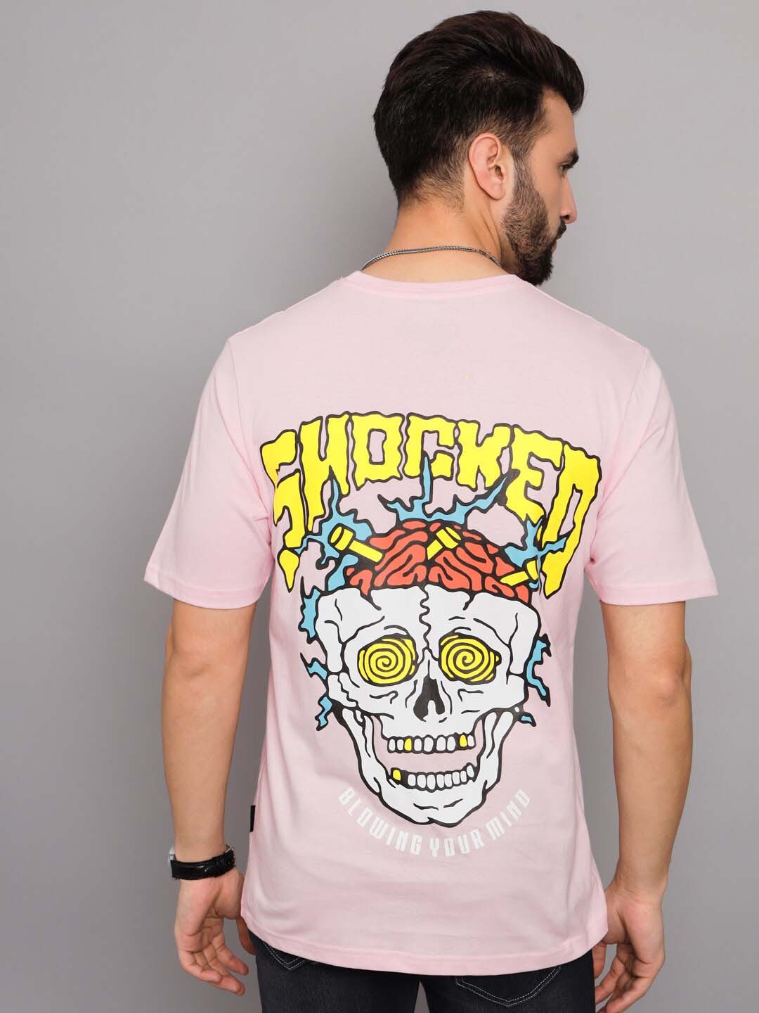 The Dry State Graphic Printed Cotton Loose Fit T-shirt, Pink