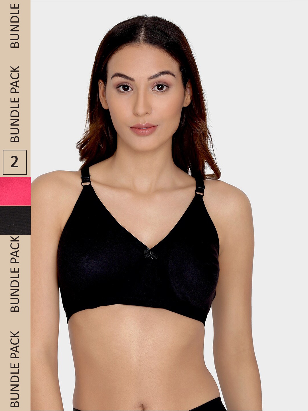 Da Intimo Pack Of 2 Non-Padded Non-Wired All Day Comfort Cotton Minimizer Bra, Black
Da Intimo Pack Of 2 Non-Padded Non-Wired All Day Comfort Cotton Minimizer Bra, Black