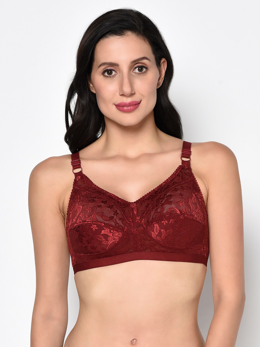 Da Intimo Floral Full Coverage Non Padded Non Underwired Lacy Cotton Everyday Bra, Maroon
Da Intimo Floral Full Coverage Non Padded Non Underwired Lacy Cotton Everyday Bra, Maroon